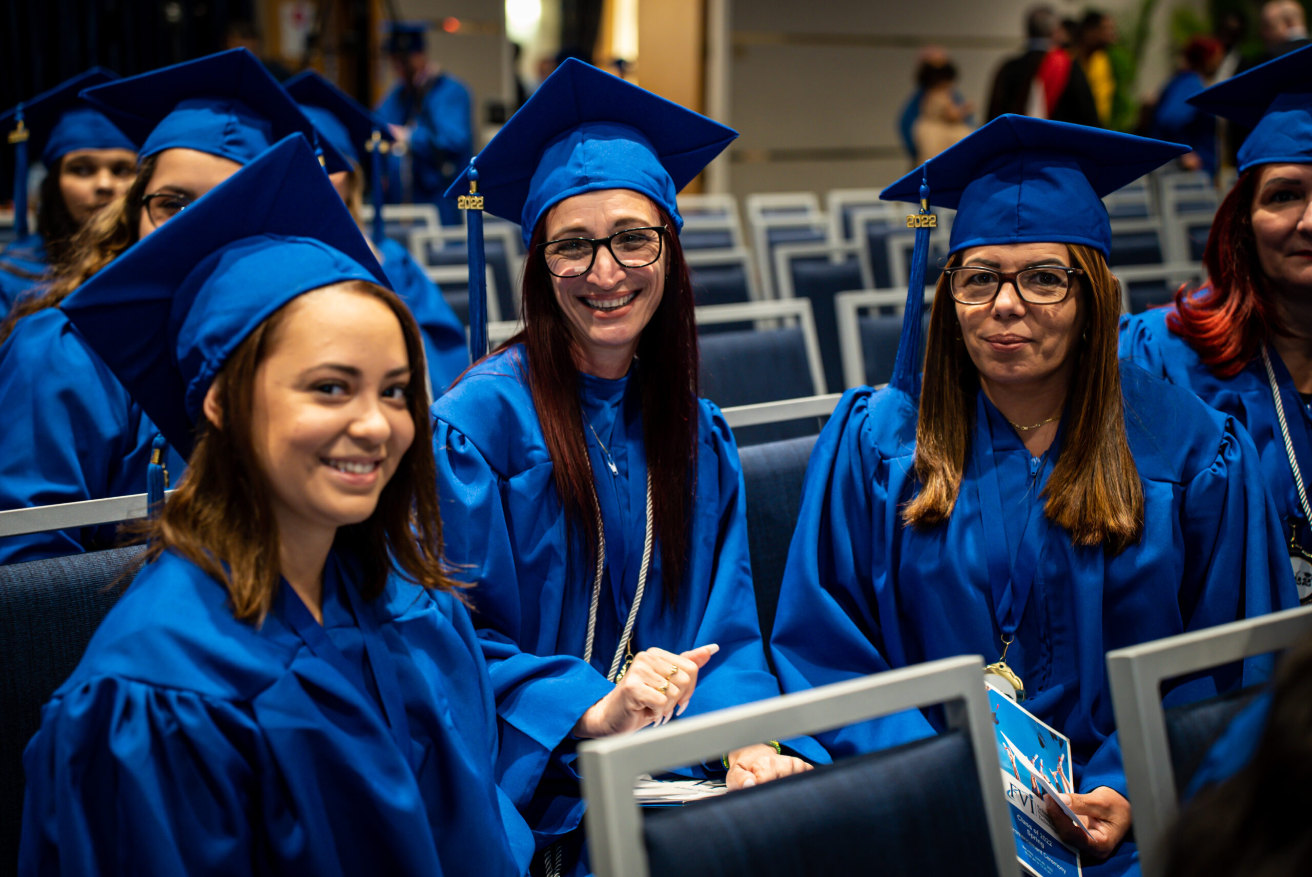 A group of 2022 spring allied health students at FVI graduation